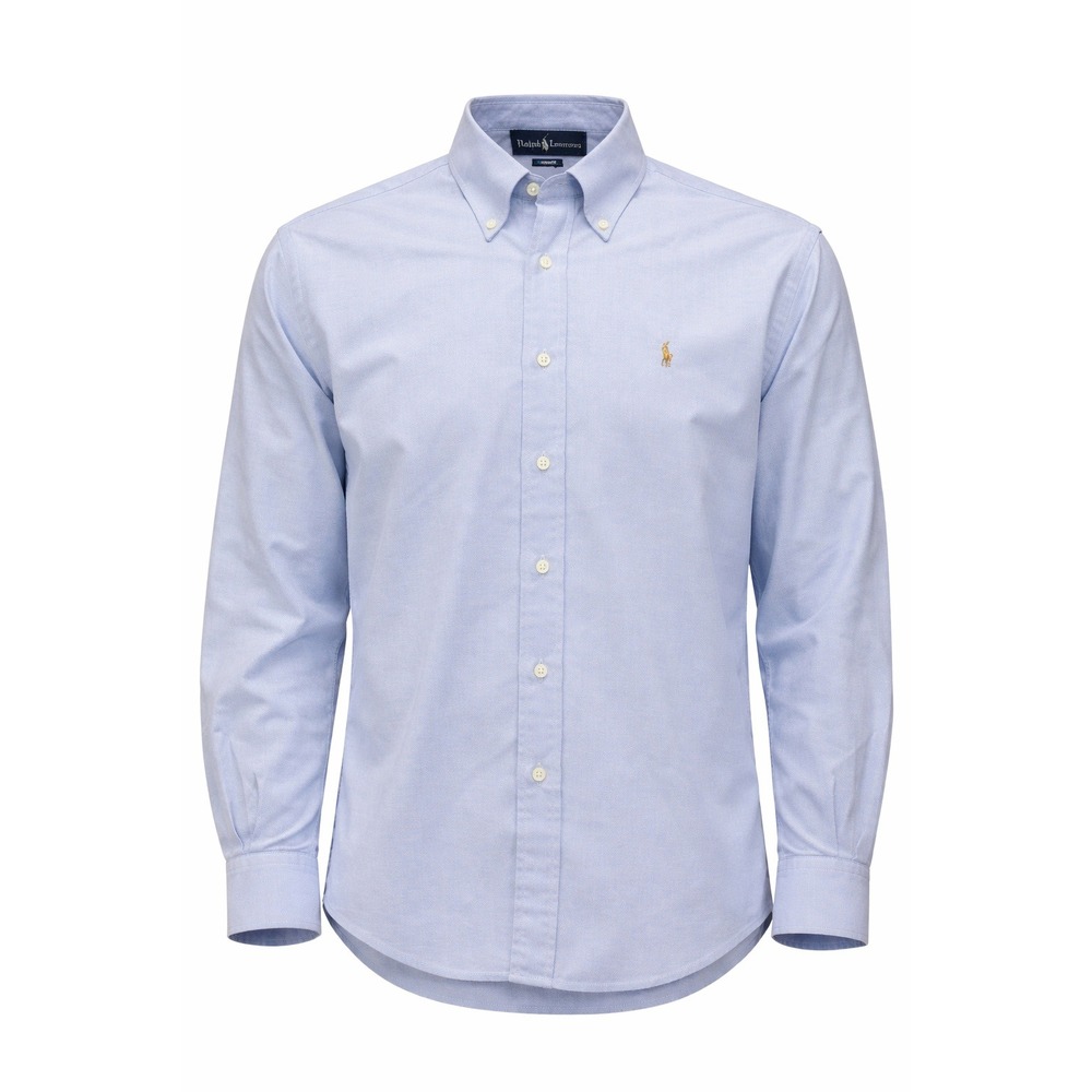 Ralph Lauren Button Down Shirt Mens Large 17 34 Blue Classic Fit
